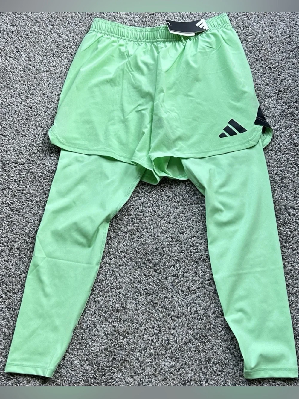 Adidas Tiro 25 Pro Goalkeeper Tights/Shorts Men’s Size XL Glow Mint JH3316